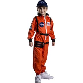 Dress Up America Astronaut Costume for Kids – NASA Orange Spacesuit for Boys & Girls