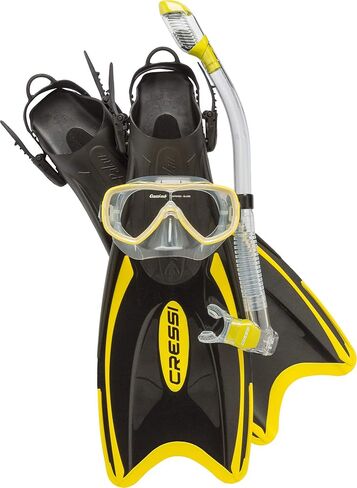 Cressi Adult Light Weight Premium Travel Snorkel Set - Mask & Fins Made in Italy - Palau Set in Saudi Arabia