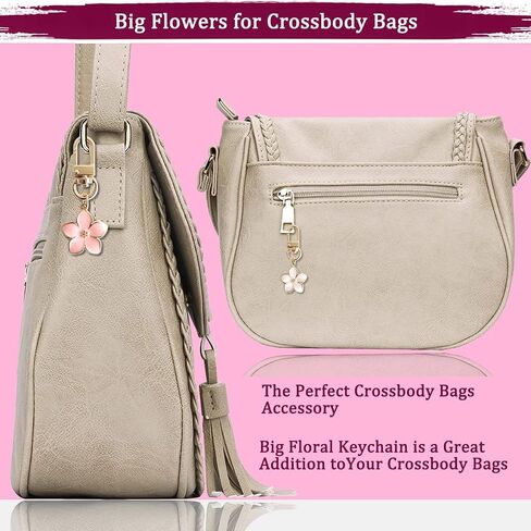 Cute Flower keychains for Women, Aesthetic Keychain Charms, Bag ＆ Purse Charms for Handbags ＆ Backpacks Accessories in Saudi Arabia