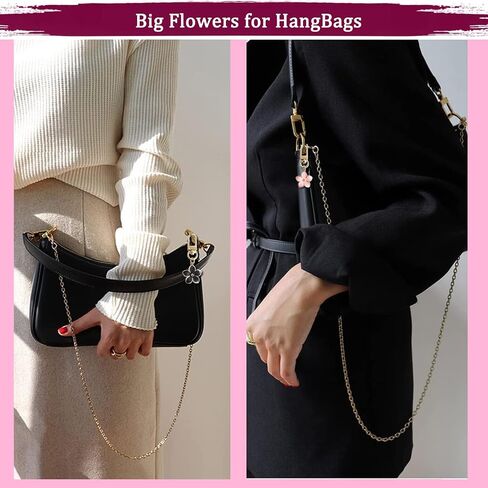 Cute Flower keychains for Women, Aesthetic Keychain Charms, Bag ＆ Purse Charms for Handbags ＆ Backpacks Accessories in Saudi Arabia