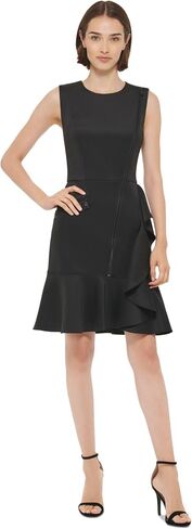 DKNY Sleeveless Ruffled Dress with Zipper Detail in Saudi Arabia