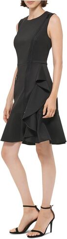 DKNY Sleeveless Ruffled Dress with Zipper Detail in Saudi Arabia
