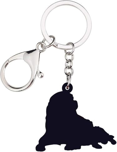 Acrylic Cute Double Cavalier King Charles Spaniel Dog Keychain Pet Charms For Women Girl Bag Car Wallet in Saudi Arabia