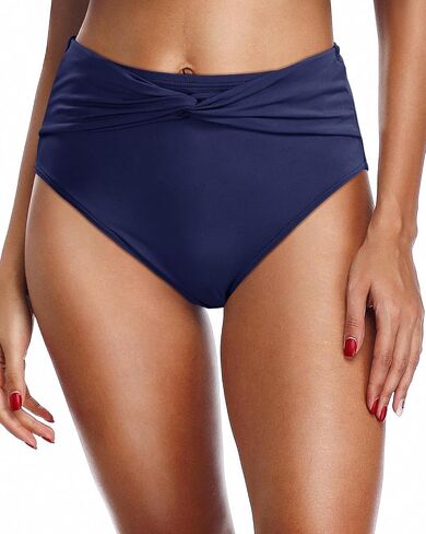 Holipick Womens Full Coverage Bikini Bottoms High Waisted Bathing Suit Bottom Twist Front Swimsuit Bottom in Saudi Arabia