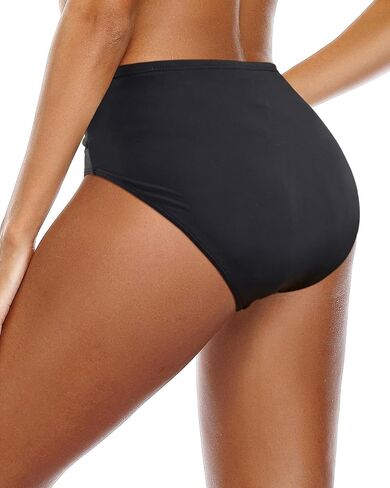 Holipick Womens Full Coverage Bikini Bottoms High Waisted Bathing Suit Bottom Twist Front Swimsuit Bottom in Saudi Arabia