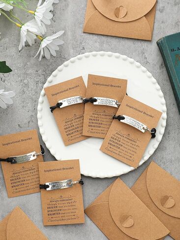 Bucherry 12 Pack Bible Christian Gifts for Women Men with Gift Cards Envelopes Engraved Inspirational Bible Verse Bracelets in Saudi Arabia