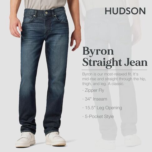 HUDSON Men's Byron Slim Fit Straight Leg Jean in Saudi Arabia