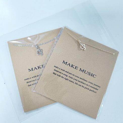 Delicate Music Note Pendant Necklace Simple Lovely Clavicle Necklace for Women Music Lover Musican Gifts with Meaning Card in Kuwait