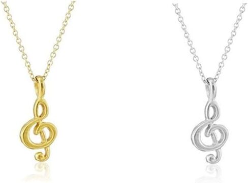 Delicate Music Note Pendant Necklace Simple Lovely Clavicle Necklace for Women Music Lover Musican Gifts with Meaning Card in Kuwait