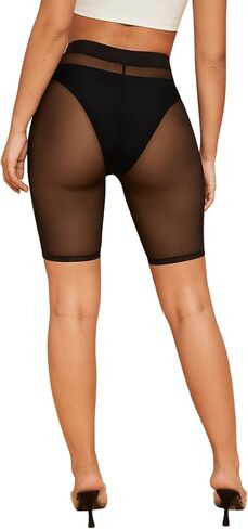 SweatyRocks Womens High Waist Workout Running Biker Shorts Tummy Control Yoga Shorts in Saudi Arabia