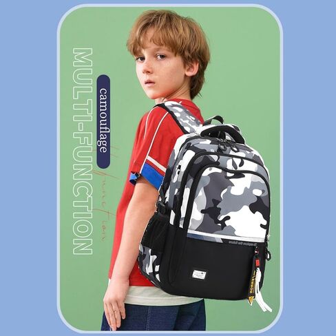 MITOWERMI Boys Backpack for Kids Backpack for School Elementary Primary Student Bookbags Middle School Backpacks Teen Casual Travel Back Packs Black in Saudi Arabia