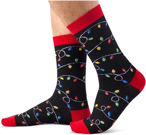 HAPPYPOP Christmas Gifts Stocking Socks For Men Women - Secret Santa Socks Christmas Socks 4 Pack in Saudi Arabia