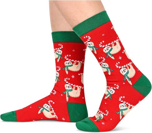 HAPPYPOP Christmas Gifts Stocking Socks For Men Women - Secret Santa Socks Christmas Socks 4 Pack in Saudi Arabia