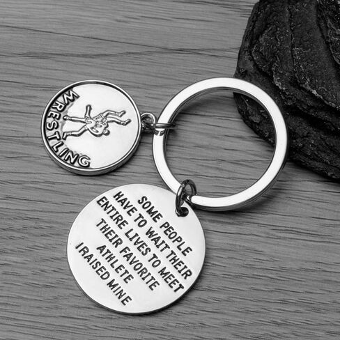 Infinity Collection Wrestling Charm Keychain, Inspirational, Wrestling Gifts for Wrestlers in Saudi Arabia
