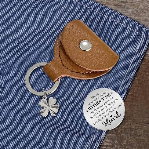 Pocket Hug Stainless Steel Memorial Token Double Sided Engraved Keychain Long Distance Relationship Keepsake Gift in Kuwait