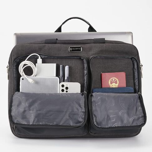 حقيبة كمبيوتر محمول Omnpak مقاس 15.6 بوصة، حقيبة أعمال مع قفل مجمع، حقيبة مستندات كاتب العدل طاردة للماء للرجال والنساء - تناسب كمبيوتر/كمبيوتر محمول/كمبيوتر لوحي مقاس 15.6 بوصة in Kuwait