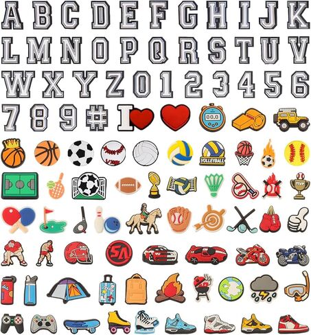 Cute Kawaii Sports Shoe Charms 30~100 PCS Teens Girls Boys Kids Decoration Party Gifts Accessories Charms in Kuwait