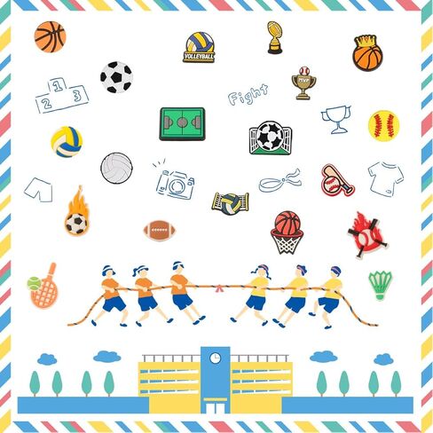 Cute Kawaii Sports Shoe Charms 30~100 PCS Teens Girls Boys Kids Decoration Party Gifts Accessories Charms in Kuwait