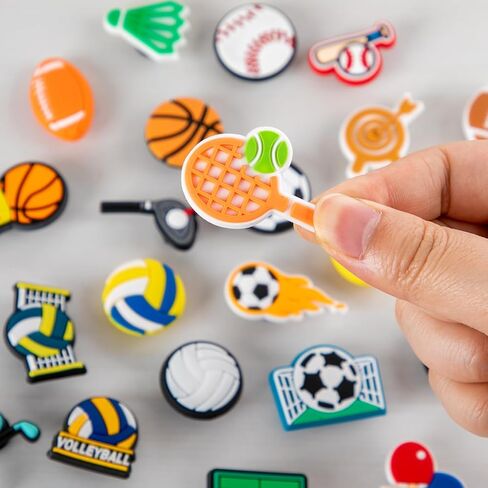 Cute Kawaii Sports Shoe Charms 30~100 PCS Teens Girls Boys Kids Decoration Party Gifts Accessories Charms in Kuwait