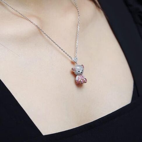 Cute Animal Necklace for Women Bear/Dog Pendant Jewelry in Kuwait
