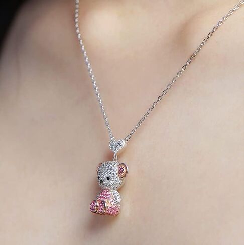 Cute Animal Necklace for Women Bear/Dog Pendant Jewelry in Kuwait