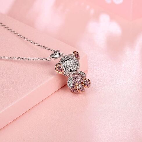 Cute Animal Necklace for Women Bear/Dog Pendant Jewelry in Kuwait
