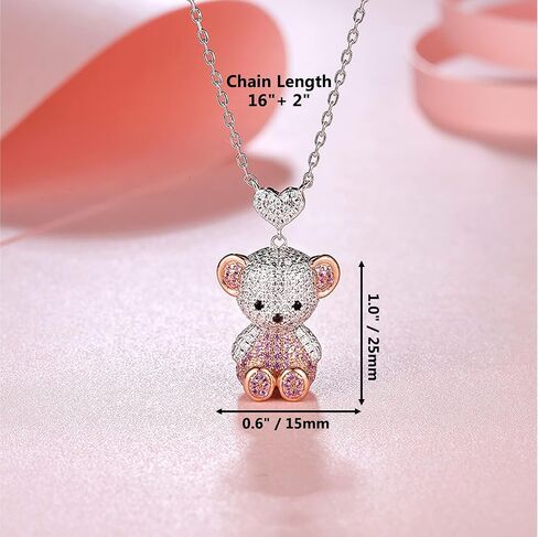 Cute Animal Necklace for Women Bear/Dog Pendant Jewelry in Kuwait