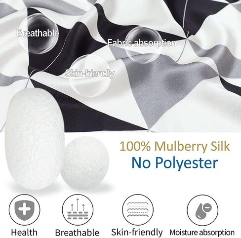 100% Mulberry Silk Scarf for Women with Gift Packed Small Square 55cm in Saudi Arabia