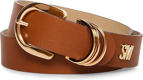 Steve Madden womens Cognac Multi D-ring Logo Belt in Saudi Arabia