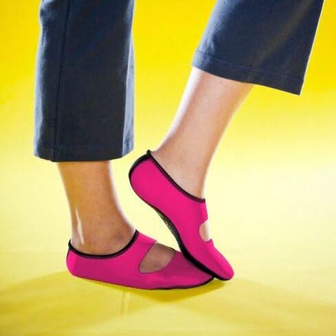 Nufoot Women's Mary Janes Best Foldable & Flexible Flats, Travel & Exercise, Dance, Yoga Socks, Indoor Shoes, Slippers in Saudi Arabia