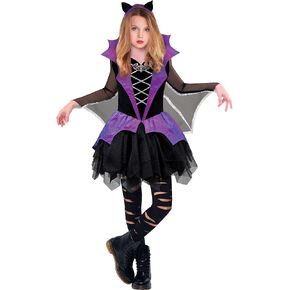 Adorable Miss Battiness Multicolor Polyester Costume - 1 Set - Perfect for Dress-up Parties