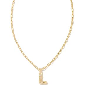 Kendra Scott Crystal Letter Short Pendant Necklace