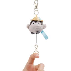 Cute Penguin Retractable Keychains Plush Keychain Accessories Kawaii Key Chain Keyring Gift for Women