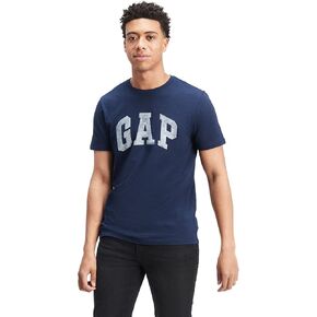 تي شيرت GAP للرجال بأكمام قصيرة وشعار Slub