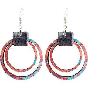 Boho Earrings, Gray Teardrop Earrings, Flower Earrings, Dangle Ethnic Earrings for Women, Handmade Bohemian Trendy Boho Vintage Jewelry
