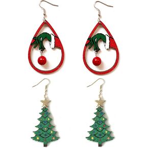 925 Sterling Silver Post, Hypoallergenic AAAAA Zircons Christmas Tree Earrings - Drop Earrings for Women XMas Tree Earring Decoration Christmas Gift for women Crystal
