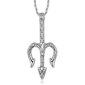 قلادة ترايدنت/السيف للرجال بوسيدون ترايدنت قلادة مجوهرات هدايا للنساء in Kuwait