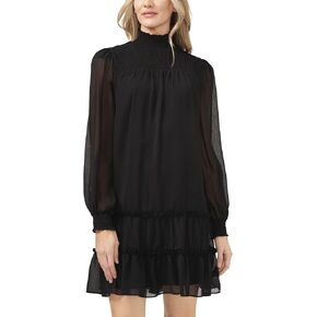 CeCe Long Sleeve Yoryu Ruffled Dress