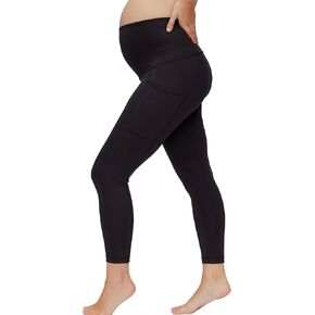 الأمومة الأمومة المرأة عالية الخصر فوق البطن الحمل تجريب جيب نشط يغطي الرجل 2-حزمة in Kuwait