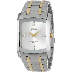 Armitron Men's Genuine Crystal Accented Stainless Steel Watch