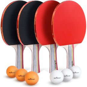 Abco Tech Table Tennis & Ping Pong Paddles and Balls Set, Table Tennis Paddles & Table Tennis Balls, Professional & Recreational Games