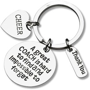 Sportybella Cheer Coach Keychain - Great Coach Keychain Accessories and Keyring - Appreciation Gift for Cheerleading Mentor