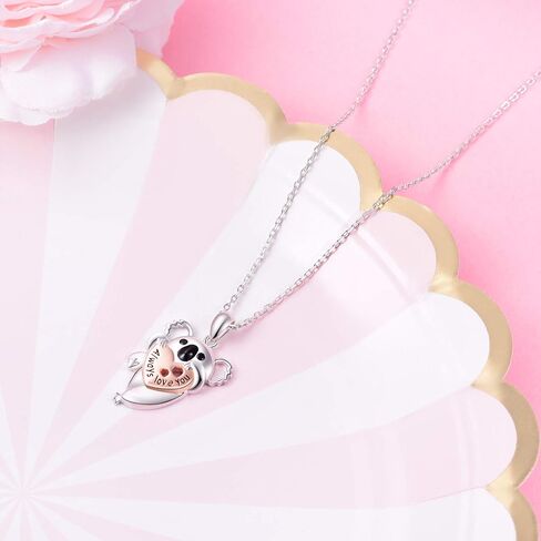 مجوهرات كوالا - 925 من الفضة الإسترلينية على شكل حيوان لطيف على شكل دب كوالا قلادة وخواتم وأقراط للنساء in Kuwait