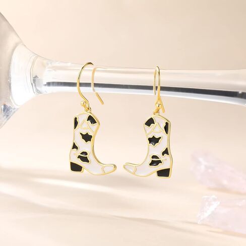 Sterling Silver Post Daisy Flower/Cowgirl Cowboy Dangle Drop Earrings for Women, Sterling Silver Hummingbird/Bee Stud Earrings Jewelry for Women Girls in Saudi Arabia