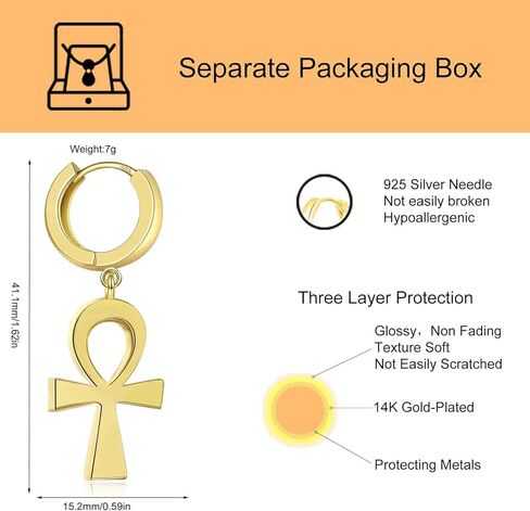 أقراط توهارت الذهبية المتقاطعة للنساء أقراط ذهبية بسيطة تتدلى هدايا أنيقة لا تسبب الحساسية in Kuwait