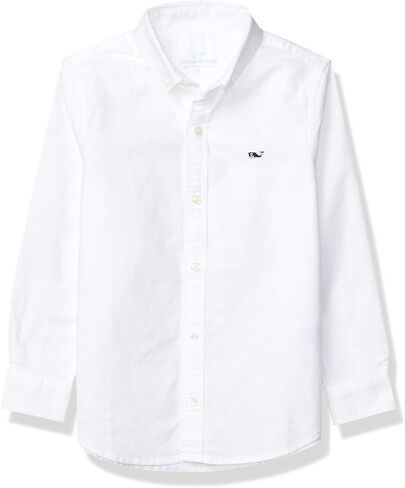 vineyard vines Boy's Oxford Long Sleeve Whale Shirt in Saudi Arabia
