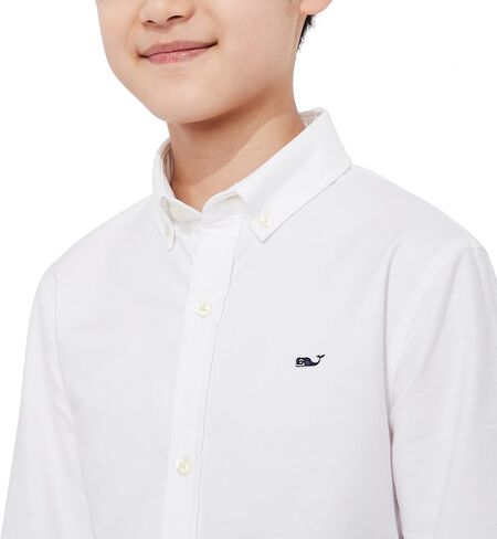 vineyard vines Boy's Oxford Long Sleeve Whale Shirt in Saudi Arabia