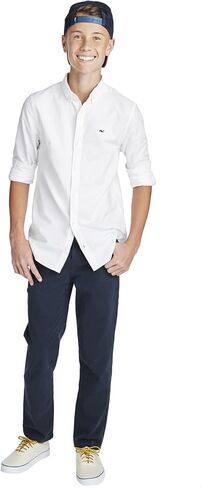 vineyard vines Boy's Oxford Long Sleeve Whale Shirt in Saudi Arabia