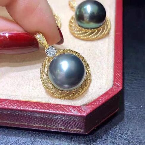 Gifts for Women Wife gifts Anniversary, Tahitian Black Pearl Necklaces,Mothers Day Gifts for Mom women wife Birthday day gifts Christmas day gifts Valentine's Day gifts for her Jewelry Gifts in Saudi Arabia