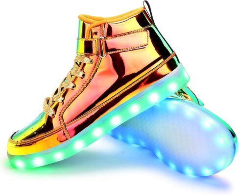 أحذية KUNWFNIX المضيئة للرجال والنساء أحذية LED عالية الجودة للكبار أحذية رياضية مضيئة في الظلام مع إعادة شحن USB لحفلات الرقص in Kuwait